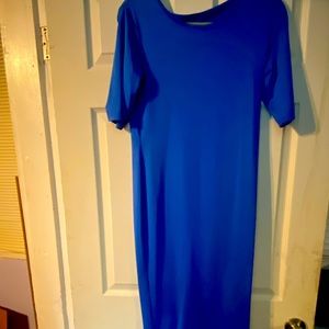 Cobalt blue midi dress